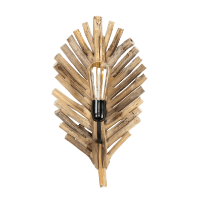 Lampes murales en bois flotté