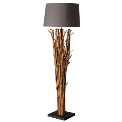 Lampes sur pied en bois flotté