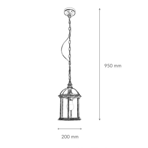 Suspension rustique or antique pour lextérieur WIEN