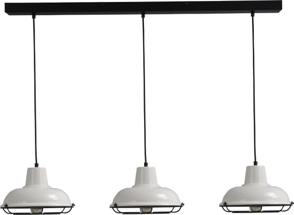 Suspension industrielle E27 en blanc