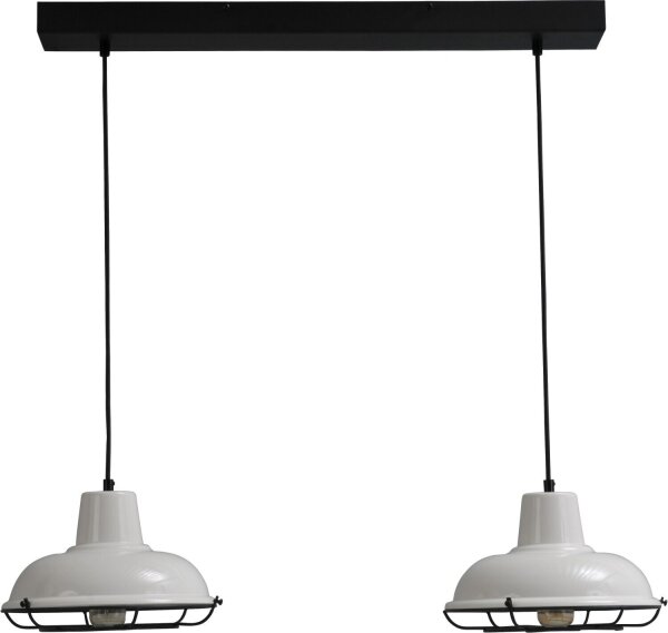 Lampe à suspendre industrielle en blanc