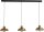 Lampe &agrave; suspendre ANTIK BRASS en noir 3-flmg