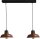 Vintage lampe suspendue en rouille brun