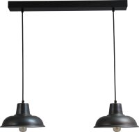 Lampe dint&eacute;rieur en m&eacute;tal noir et rouge