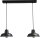 Lampe dint&eacute;rieur en m&eacute;tal noir et rouge