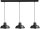 Lampe de cuisine vintage suspendue en m&eacute;tal noir et rouge