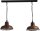 Suspension industrielle E27 Industrie en rouille brun