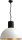Lampe &agrave; suspendre LARINO Blanc Or &Oslash;50cm E27 fait main