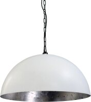 Lampe &agrave; suspendre LARINO Blanc Argent &Oslash;50cm...