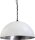 Lampe &agrave; suspendre LARINO Blanc Argent &Oslash;50cm fait main