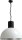 Suspension industrielle LARINO blanc argent&eacute; &Oslash;50cm