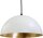 Lampe &agrave; suspendre design industriel blanc or &Oslash;30cm
