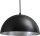 Suspension ronde en argent rustique