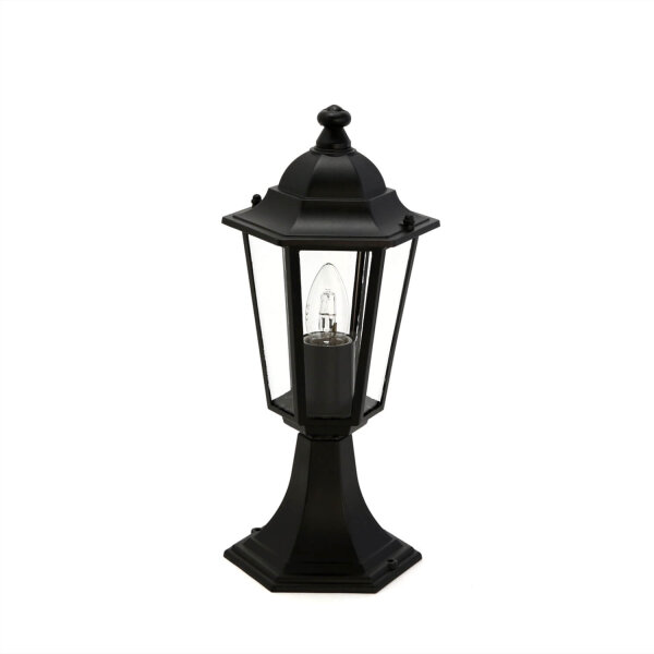 Socle Lampe dallée noire PARIS style campagnard E27