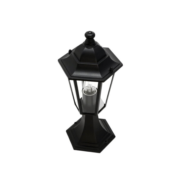 Socle Lampe dallée noire PARIS style campagnard E27