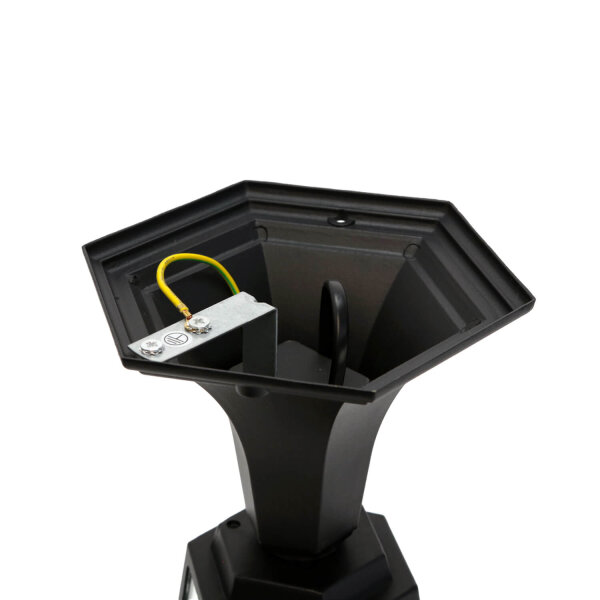 Socle Lampe dallée noire PARIS style campagnard E27