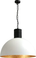 Suspension industrielle blanc or grand &Oslash;60cm LARINO