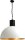 Suspension industrielle blanc or grand &Oslash;60cm LARINO
