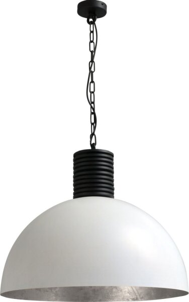 Suspension industrielle Blanc Argent Ø60cm LARINO