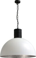 Suspension industrielle Blanc Argent &Oslash;60cm LARINO
