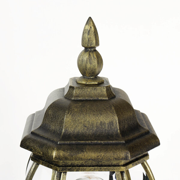Petit lampadaire sur socle pour lextérieur or antique 50,5cm