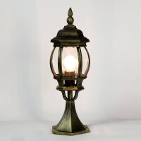 Petit lampadaire sur socle pour lextérieur or...