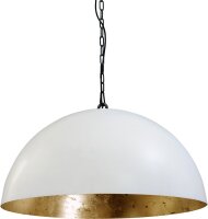 Suspension industrielle XXL &Oslash;80cm blanc or LARINO