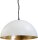 Suspension industrielle XXL &Oslash;80cm blanc or LARINO