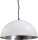 Lampe &agrave; suspendre XXL &Oslash;80cm blanc argent&eacute; LARINO fait main