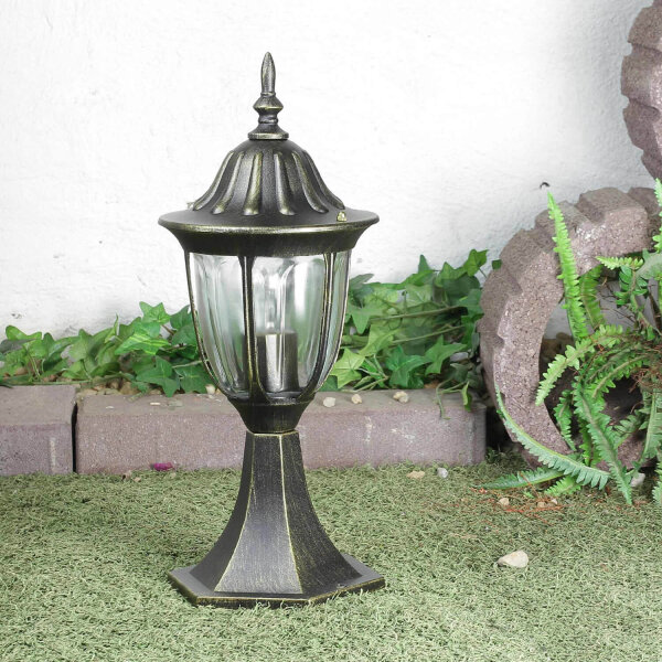 Lampe de socle rustique MILANO or antique 40cm de haut