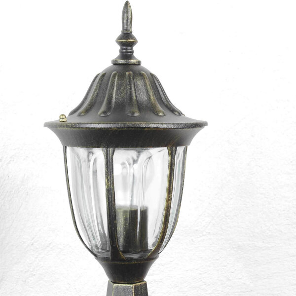 Lampe de socle rustique MILANO or antique 40cm de haut