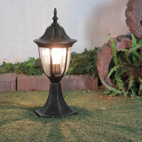 Lampe de socle rustique MILANO or antique 40cm de haut