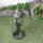 Lampe de socle rustique MILANO or antique 40cm de haut