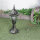 Lampe de socle rustique MILANO or antique 40cm de haut