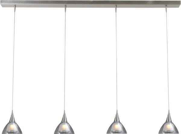 Suspension LED moderne lampe économique en nickel mat