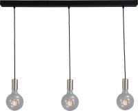 Suspension table à manger 3 flammes noir nickel