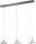 Suspension LED Abat-jour en verre aspect nickel mat