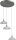 Lampe LED suspendue avec abat-jour en verre mat aspect nickel