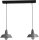 Suspension de haute qualit&eacute; Gris &Oslash;25cm 2xE27 L:70cm