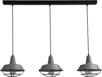 Suspension Gris &Oslash;25cm 3xE27 L:100cm Grille...