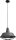 Suspension design gris &Oslash;35cm grille d&eacute;corative noire