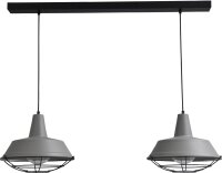 Premium Suspension Gris &Oslash;35cm 2xE27 fait main