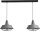 Premium Suspension Gris &Oslash;35cm 2xE27 fait main
