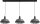 Suspension longue Gris L:130cm &Oslash;35cm Grille d&eacute;corative