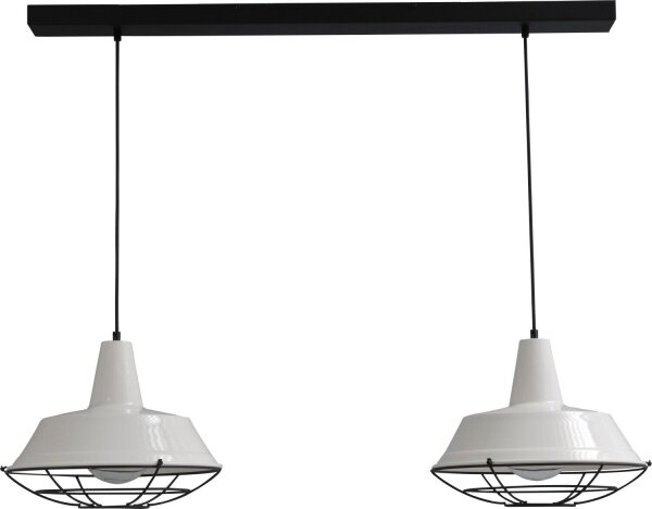 Suspension industrielle Lampe à suspendre Blanc