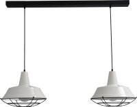 Suspension industrielle Lampe &agrave; suspendre Blanc