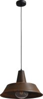 Lampe &agrave; suspendre brune antique &Oslash;35cm fait...