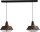 Suspension Marron Antique Grille d&eacute;corative &Oslash;35cm L:100cm