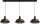 Suspension design brun antique &Oslash;35cm 3xE27 PRATO