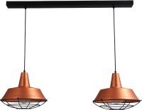 Suspension design cuivre Ø35cm 2xE27 grille...